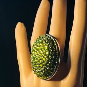 Tarina Tarantino Green AB Crystal Ring